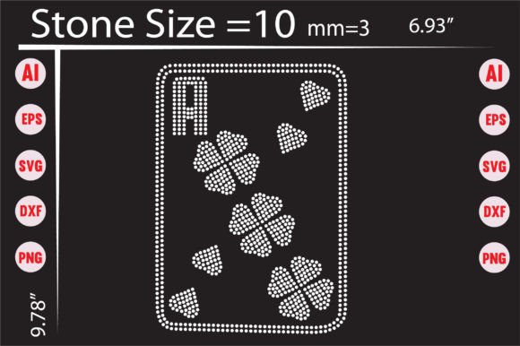 Dazzling Rhinestone Playing Card Templates for Creators