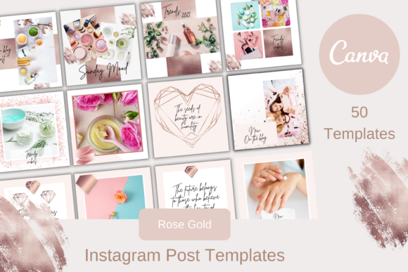 Elevate Your Feed: 50 Rose Gold Canva Instagram Templates