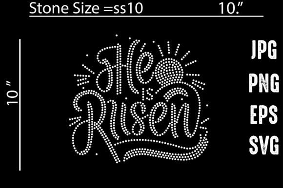 He is Risen Rhinestone Templates: Sparkling Faith in Design