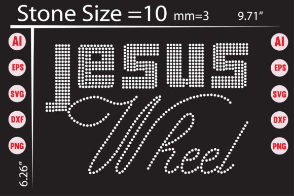 Jesus Wheel Rhinestone Templates: A Sparkling Design Asset