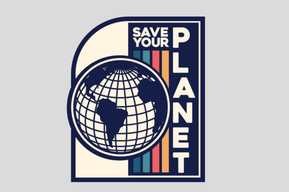 Save Planet T-shirt Design Templates: Eco-Conscious Vector Art for Modern Brands